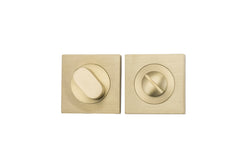 Privacy Turn Oval Concealed Fix Square Brushed Gold PVD