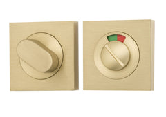 Privacy Turn Oval with Indicator Concealed Fix Square Brushed Gold PVD