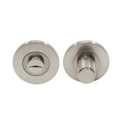 Windsor Privacy Turn & Release Knurled Brushed Nickel