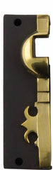 Rim Lock Carpenters Right Hand Keeper Unlacquered Brass Matt Black