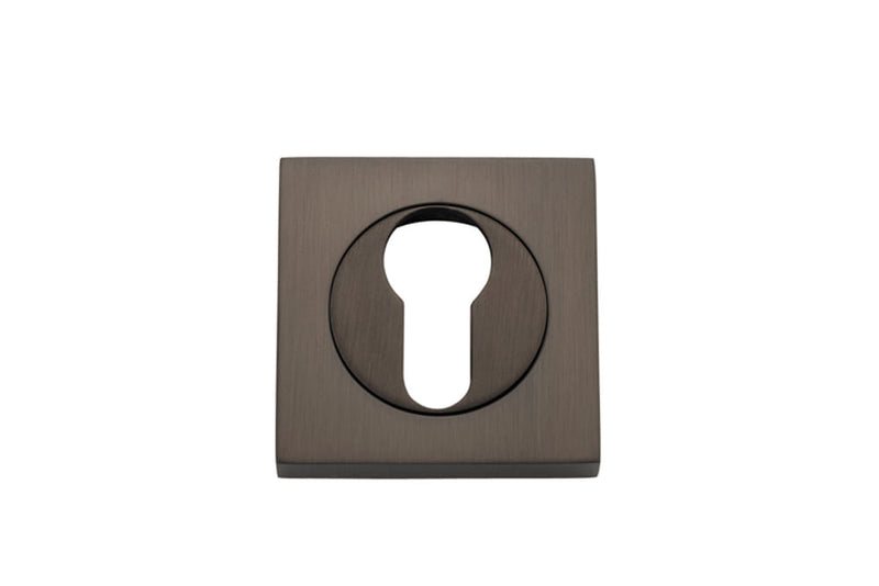 Escutcheon Euro Concealed Fix Square Pair Signature Brass