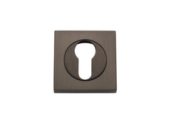 Escutcheon Euro Concealed Fix Square Pair Signature Brass