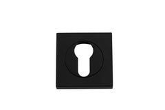 Escutcheon Euro Concealed Fix Square Pair Matt Black