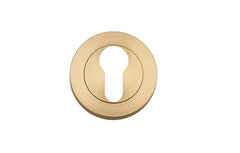 Escutcheon Euro Concealed Fix Round Pair Brushed Brass