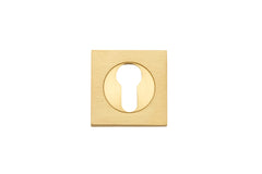 Escutcheon Euro Concealed Fix Square Pair Brushed Brass