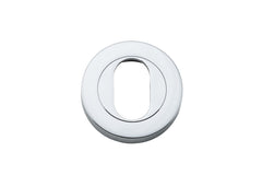 Escutcheon Oval Round Pair Polished Chrome D52xP10mm