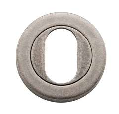 Escutcheon Oval Round Pair Distressed Nickel D52xP10mm