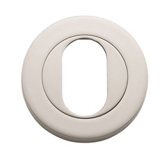 Escutcheon Oval Round Pair Satin Nickel D52xP10mm