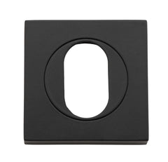 Escutcheon Oval Square Pair Matt Black H52xW52xP10mm