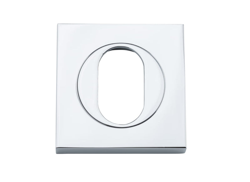 Escutcheon Oval Square Pair Polished Chrome H52xW52xP10mm