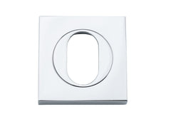 Escutcheon Oval Square Pair Polished Chrome H52xW52xP10mm