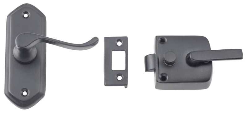 Screen Door Latch Right Hand External Matt Black