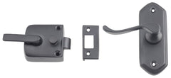 Screen Door Latch Left Hand External Matt Black