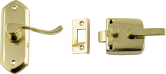 Screen Door Latch Right Hand External Polished Brass