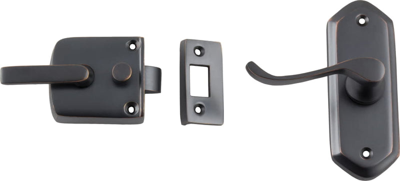 Screen Door Latch Left Hand External Antique Copper
