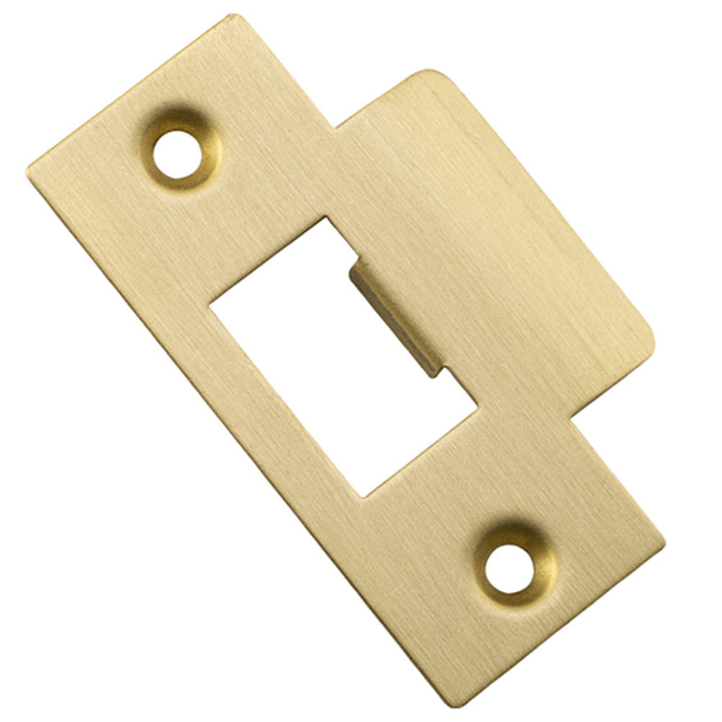T' Striker For Tube Latch Universal To Suit Metal Door Frame Brushed Gold PVD