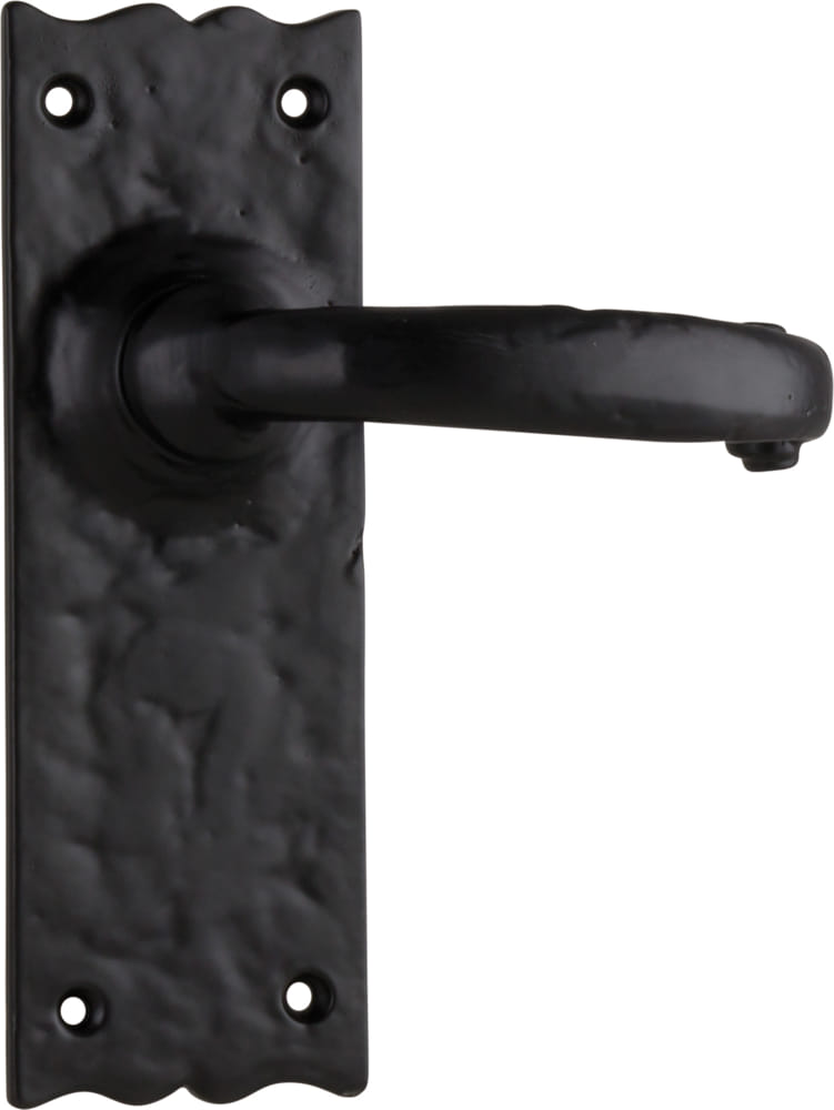 Door Lever Gloucester Iron Latch Pair Matt Black