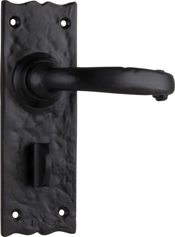 Door Lever Gloucester Iron Privacy Pair Matt Black