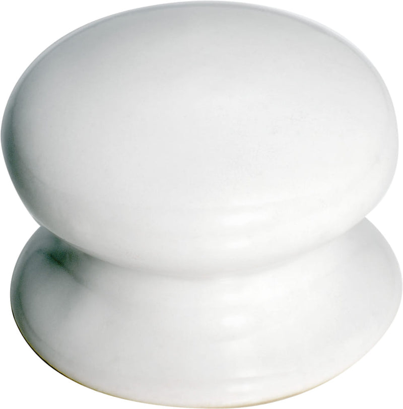 Cupboard Knob White Porcelain Round 50mm