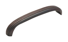 Cabinet Pull Handle Deco Curved Large Antique Copper