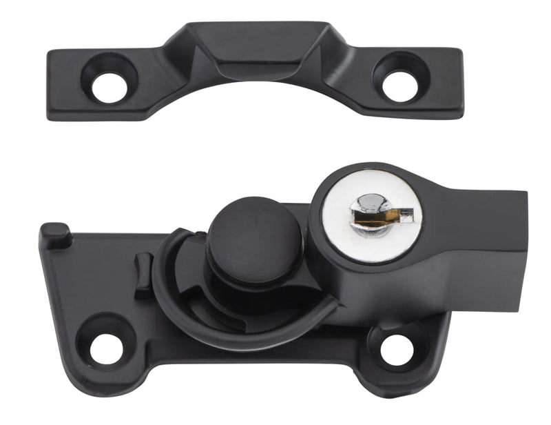 Sash Fastener Locking Wide Base Zinc Alloy Matt Black