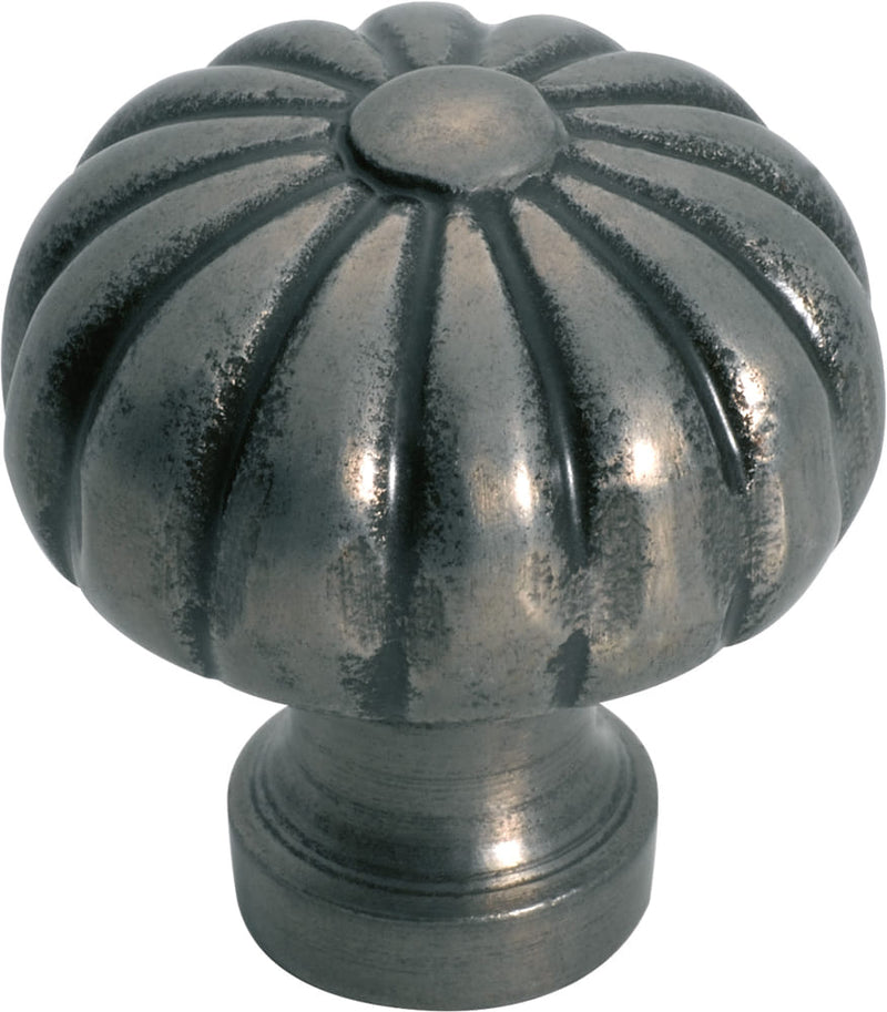 Cupboard Knob Fluted Iron Polished Metal 32mm