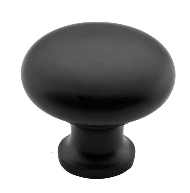 Cupboard Knob Round Iron Matt Black 25mm