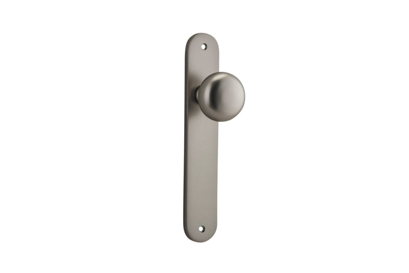 Door Knob Cambridge Oval Latch Satin Nickel