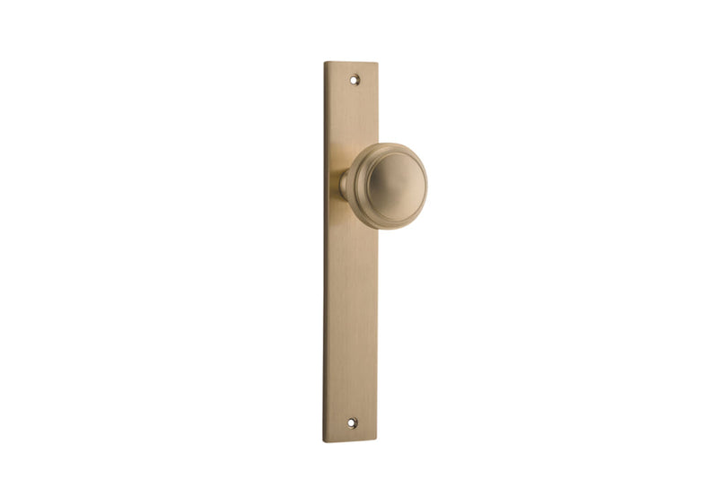 Door Knob Paddington Rectangular Latch Brushed Brass