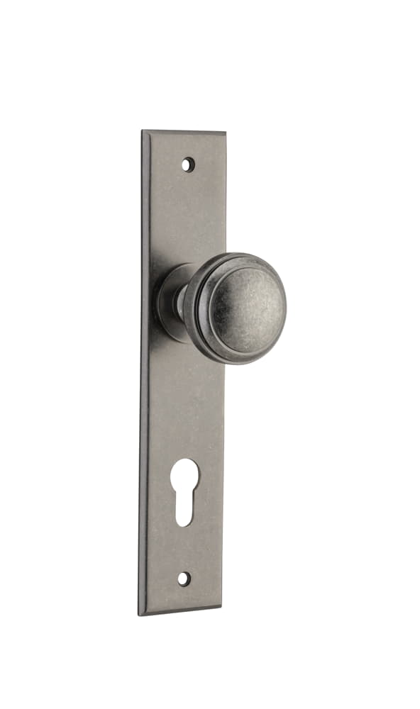 Door Knob Paddington Chamfered Euro Distressed Nickel