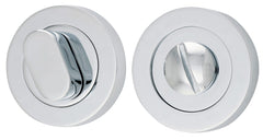 Privacy Turn Oval Concealed Fix Round Polished Chrome D52xP23mm