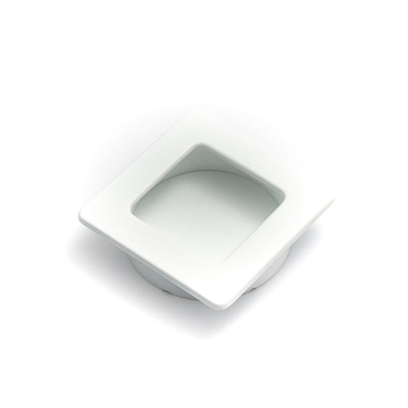 FLUSH 50MM SQUARE FLUSH PULL MATT WHITE