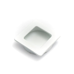 FLUSH 50MM SQUARE FLUSH PULL MATT WHITE