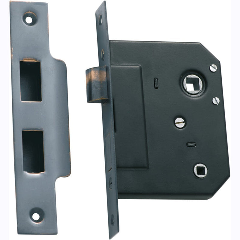 Mortice Lock Privacy Antique Copper CTC57mm Backset 57mm