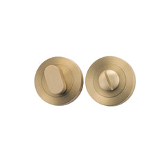 Privacy Turn Oval Concealed Fix Round Brushed Brass D52xP23mm