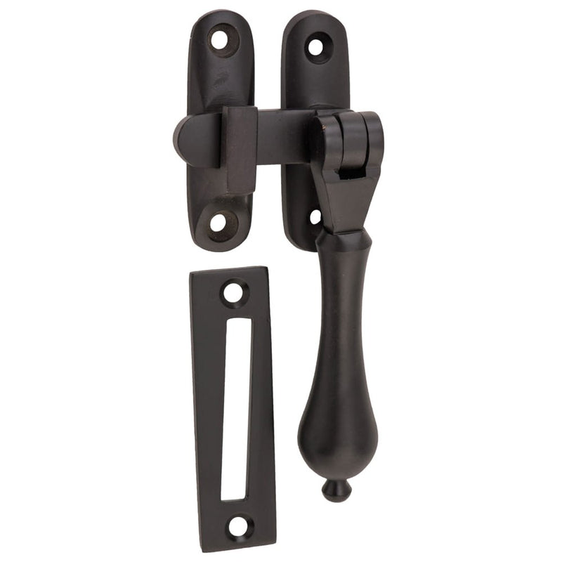 Casement Fastener Teardrop Long Throw Matt Black
