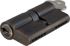 ** N/A - Limited Stock** Euro Cylinder Dual Function 5 Pin Antique Copper 65mm