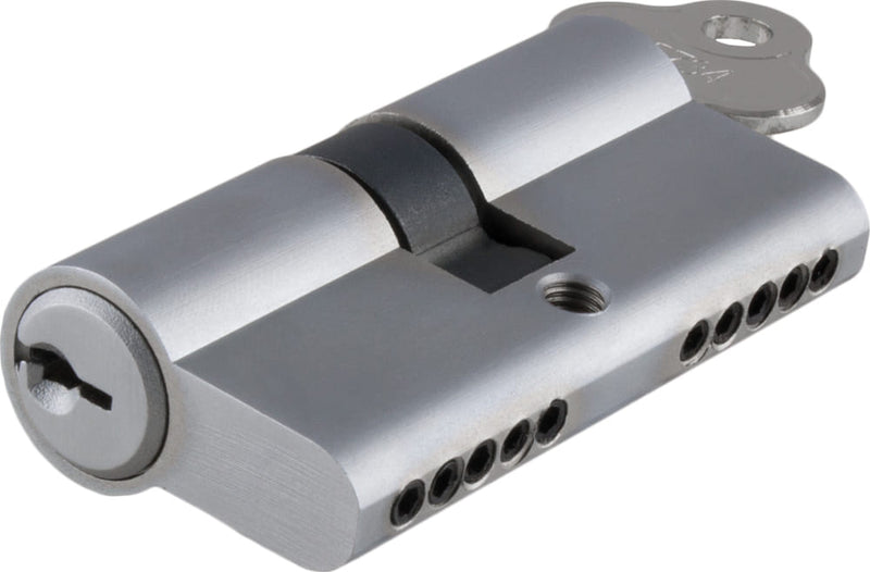 ** N/A - Limited Stock** Euro Cylinder Dual Function 5 Pin Satin Chrome 65mm