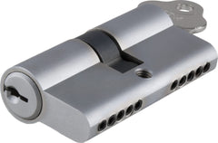 ** N/A - Limited Stock** Euro Cylinder Dual Function 5 Pin Satin Chrome 65mm