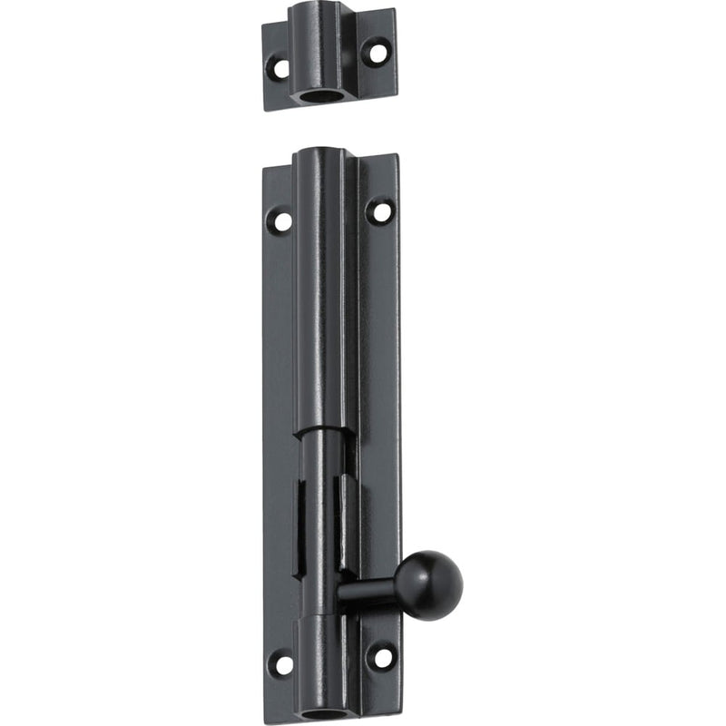 Barrel Bolt Matt Black 100mm