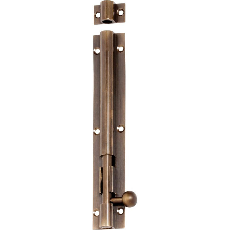 Barrel Bolt Antique Brass 150mm