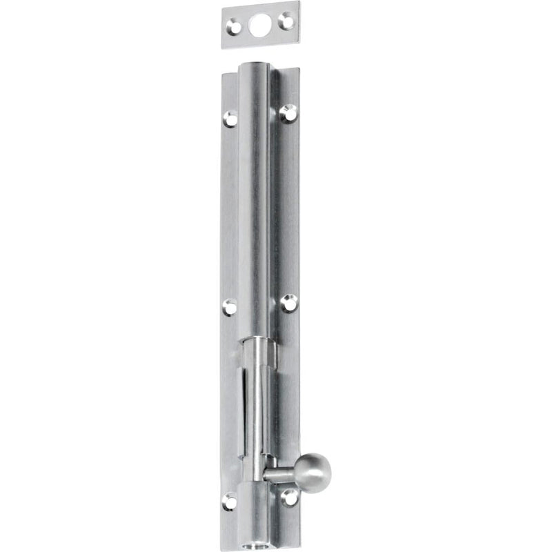 Barrel Bolt Long Throw Satin Chrome 150mm