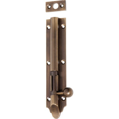 Barrel Bolt Victorian Long Throw Antique Brass 150mm