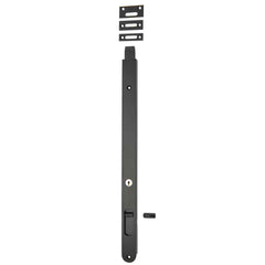Flush Bolt Locking Matt Black 400mm