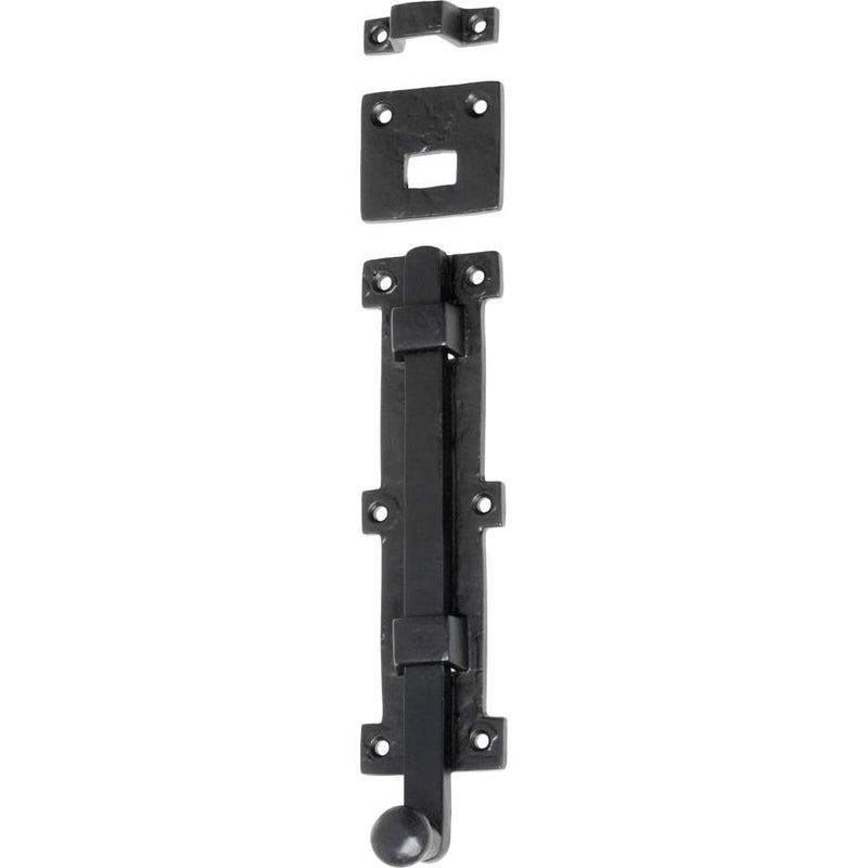 Tower Bolt Iron Matt Black H200xW55mm