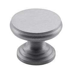 Cupboard Knob Flat Satin Chrome 32mm
