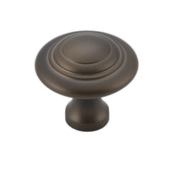 Cupboard Knob Domed Antique Brass 38mm