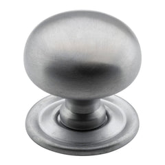 Cupboard Knob Sheet Brass Satin Chrome 32mm