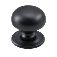 Cupboard Knob Sheet Brass Matt Black 32mm