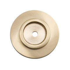 Backplate For Domed Cupboard Knob Unlacquered Satin Brass 38mm